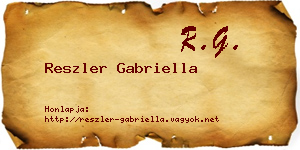 Reszler Gabriella névjegykártya