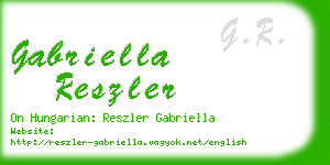 gabriella reszler business card